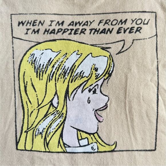 Billie Eilish Get Away From Me Ringer Tank Size Large ORGANIC Cotton MErCh - Picture 3 of 7